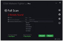 Hľadanie hroziebIObit Malware Fighter