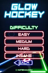 Výber obtiažnostiGlow Hockey (mobilné)