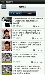 Zoznam noviniekReal Madrid App (mobilné)