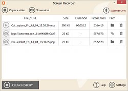 Uložené záznamyIcecream Screen Recorder