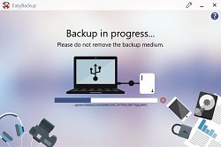 Backup v proceseEasyBackup