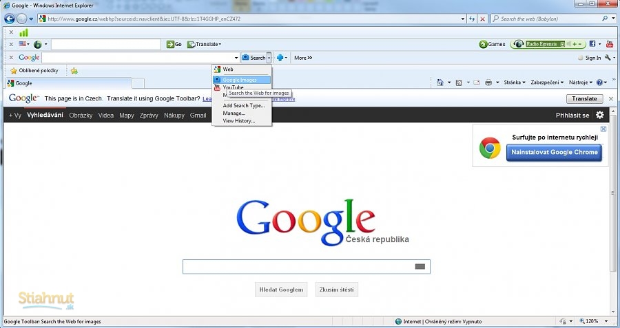 download google chrome toolbar windows 7