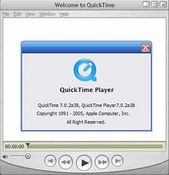 QuickTime player 7.0.2a38