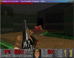 Hra Doom hraná v DosBox
