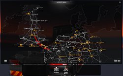 Podrobná mapa s cestamiEuro Truck Simulator 2