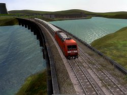 Most cez vodnú nádržRail Simulator