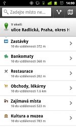 Užitočné vyhľadávanieMapy.cz (mobilné)