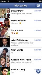 Populárna sociálna sieťFacebook Messenger (mobilné)