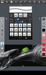 Nástrojové menuSketchBook Pro (mobilné)