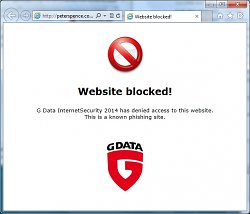 Blokovanie stránkyG Data InternetSecurity 2014