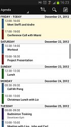 Program rokovaniaBusiness Calendar (mobilné)