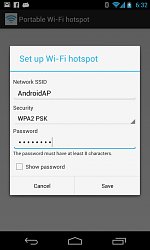 Nastavenie sietePřenosný Wi-Fi hotspot zdarma (mobilné)