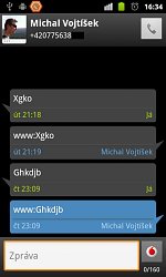 Prehľadné rozhranieFree SMS Sender (mobilné)
