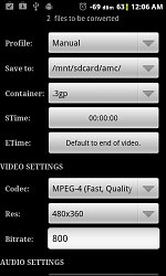 Pokročilé nastaveniaVideo Converter Android (mobilné)