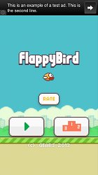 Reklamný testFlappy Bird (mobilné)