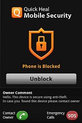Zablokovaný telefonQuick Heal Security (mobilné)