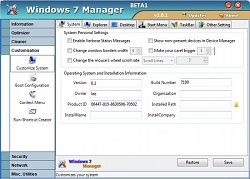 Prvotná verziaWindows 7 Manager