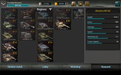 Zoznam tankov k dispozíciiTanktastic (mobilné)