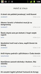 Zoznam článkovAktuálně.cz (mobilné)