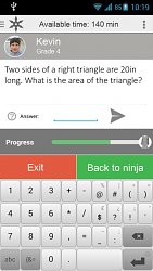 Príklad matematickej úlohyScreentime Ninja (mobilné)