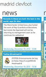 Novinky z klubuReal Madrid ClevFoot (mobilné)
