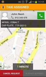 Objednané taxiEasy Taxi (mobilné)