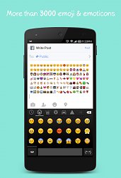 Viac ako 3000 emoji a emotikonKK Emoji Keyboard (mobilné)