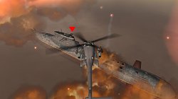 Veľká loď ako cieľGunship Battle: Helicopter 3D (mobilné)