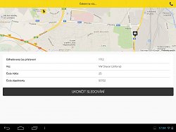 Ukončenie sledovania vozidlaCity Taxi Brno (mobilné)