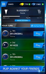 Hrajte proti kamarátomTap Sports Baseball (mobilné)