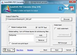 Výsledná zložkaAutoDWG DWG to PDF Converter