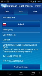 Poľská kartičkaEuropean Health Insurance Card (mobilné)