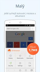 Malá veľkosťCM Browser (mobilné)