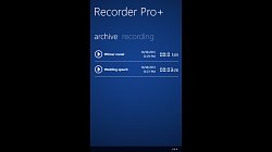 Archív záznamovVoice Recorder Pro+ (mobilné)