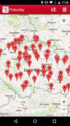 Pobočky na mapeCZC.cz (mobilné)