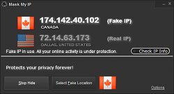 Falošná IP adresaMask My IP