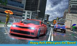 Dážď ovplyvňuje jazduCity Car Real Drive 3D (mobilné)