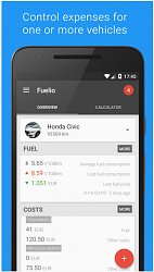 Sledovanie útratyFuelio Tankování a náklady (mobilné)