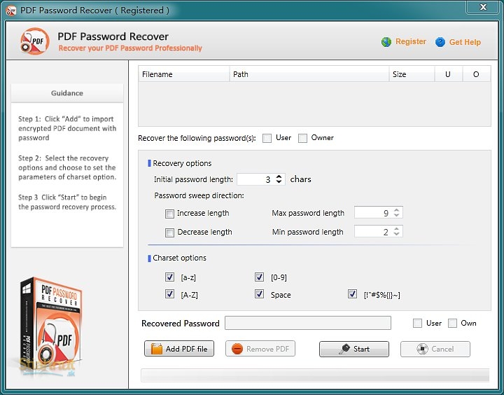 recover pdf password eltima serial