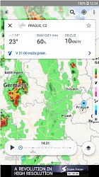 Praha počasieStorm Radar: mapa počasí (mobilné)