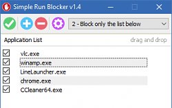 Aplikácia nastaveníSimple Run Blocker