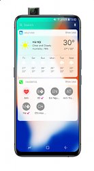 Počasie na plochuLauncher iOS 12 (mobilné)