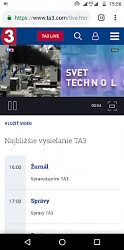 PrehrávanieSlovenské TV stanice (mobilné)