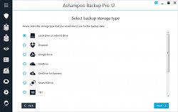 Výber zálohyAshampoo Backup Pro 12