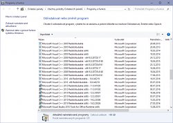 Prehľad v Programy a funkcieMicrosoft Visual C++ Redistributable 2015