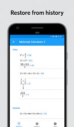 Obnovenie histórieMyScript Calculator 2 (mobilné)
