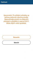SynchronizáciaCentrum.cz mail (mobilné)