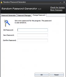 Zmena prístupového heslaRandom Password Generator