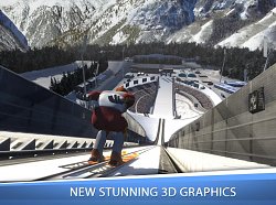 Krásna 3D grafikaSki Jumping Pro (mobilné)