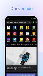 Tmavý módMi Browser (mobilné)